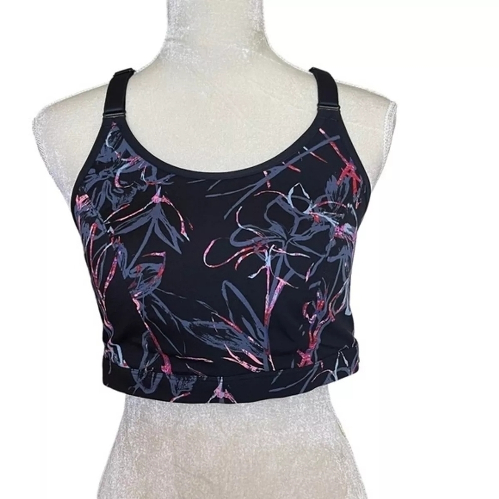 Livi Active Sports Bra pink and black sz 38 DDD wireless WL319